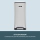 image 3 of Cooks Professional Slimline Dual Recycle Pedal Bin 50L - 2 Compartments & Soft Close Lid | Silver