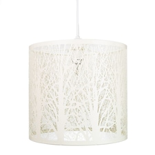 Unique and Beautiful Soft Cream Metal Forest Design Ceiling Pendant Shade | Cream | Cream | 1