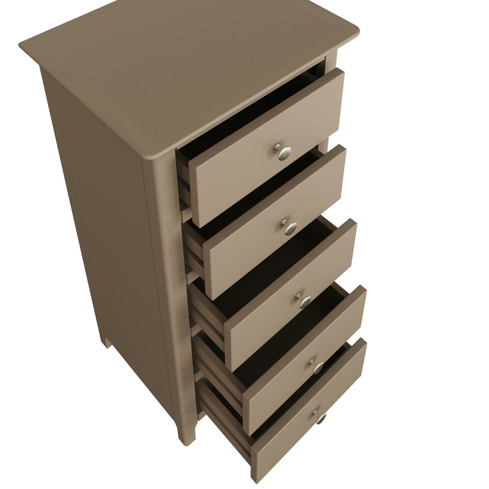 image 1 of Palma 5 Drawer Chest of Drawers Putty