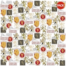 Game Of Thrones Deluxe Lannister Stickers (Pack of 100) - Multicoloured - One Size (UTTV19679)