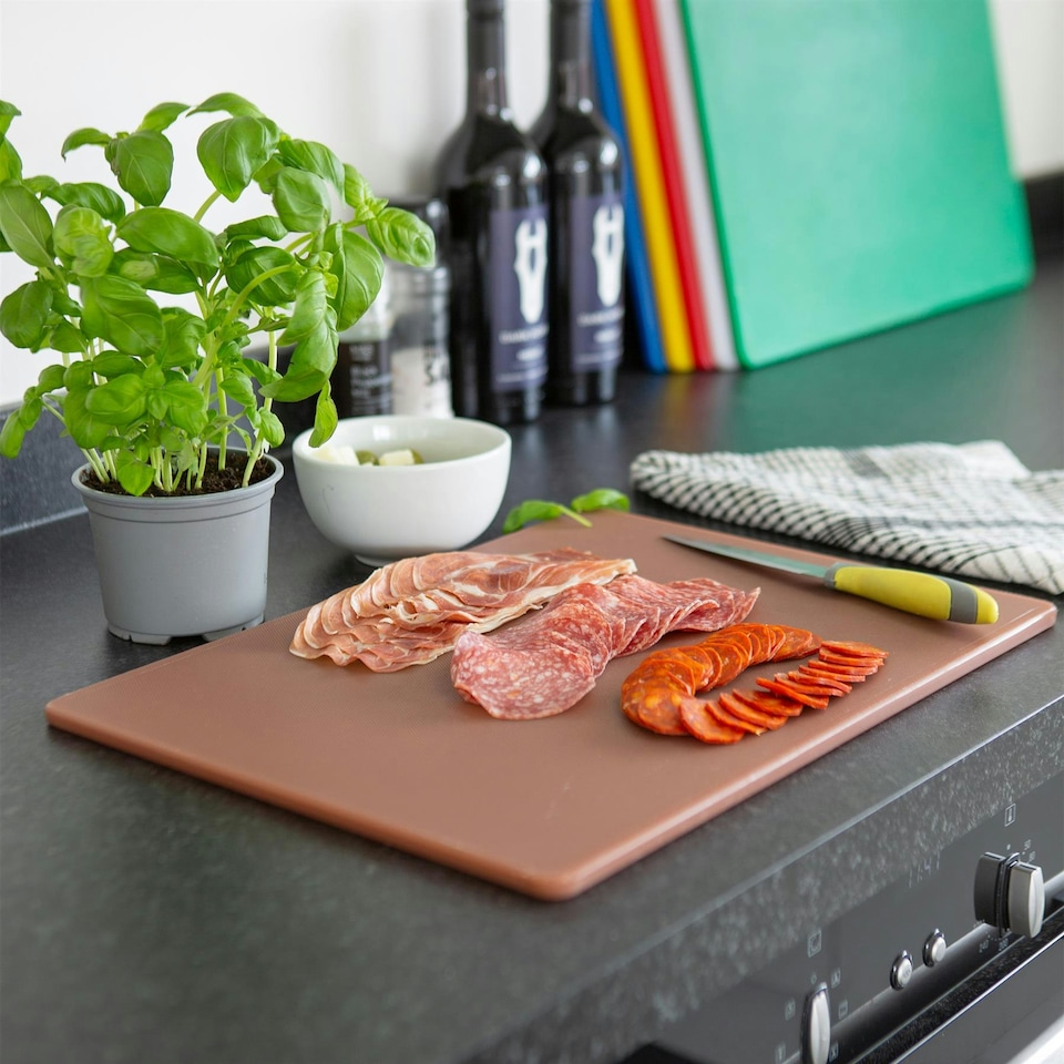 image 1 of Argon Tableware Plastic Chopping Board - 45cm x 30cm - Brown Brown