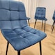 image 7 of Dining Chairs Set of 4 Blue Velvet Kitchen Chairs Blue