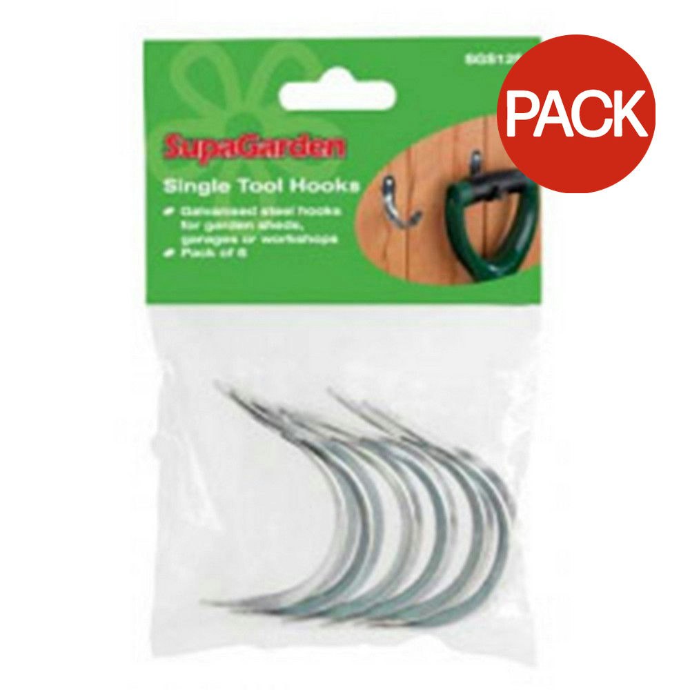 Ambassador Tool Hooks (Pack of 6) - Silver - One Size