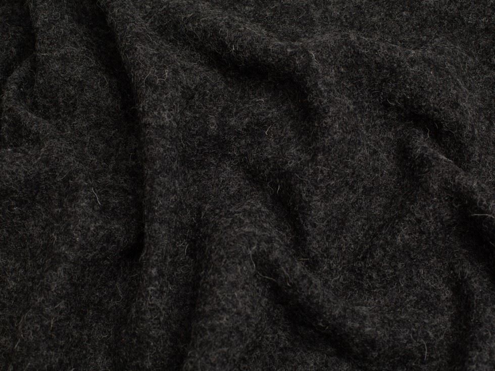 Minerva Core Range Grey 100% Pure Boiled Wool Coating Fabric for Dressmaking, 140cm / 55" Wide - per metre
