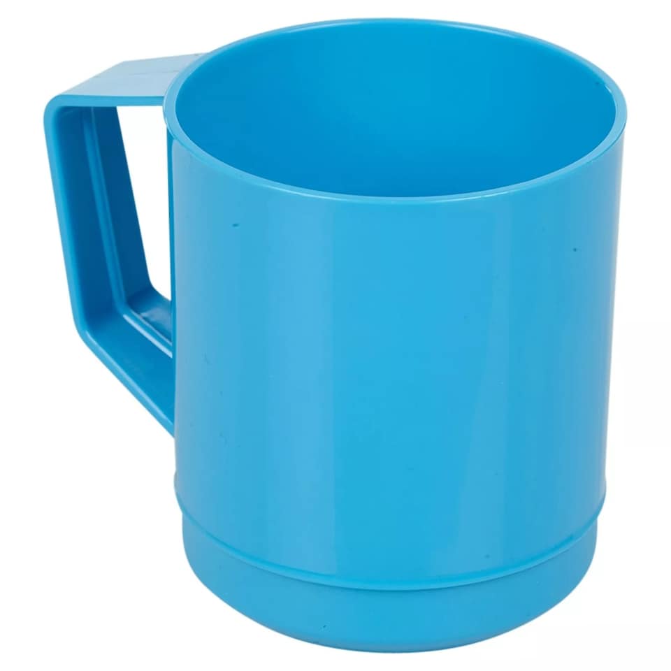 image 1 of 6 Set 260ml Plastic Mug Tumbler Cup & Handle Party BBQ Microwave Dishwasher Safe | Blue | Blue