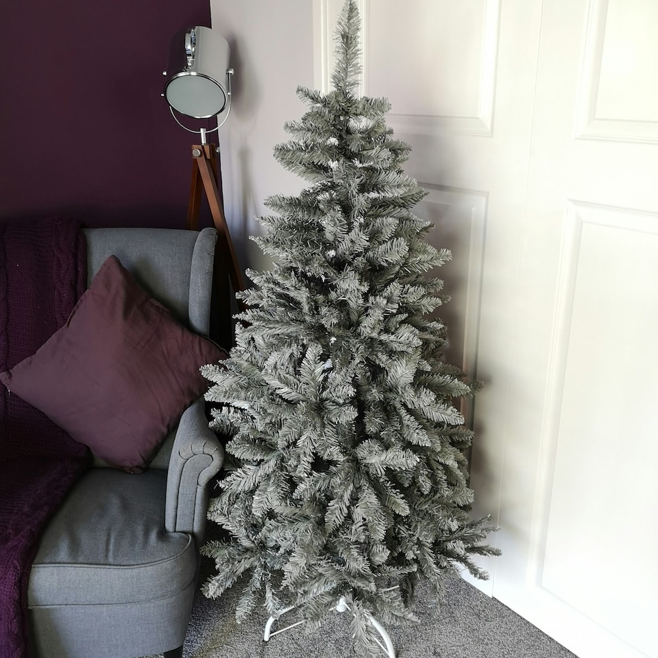 image 1 of 5ft (150cm) Luxury Charcoal Pine Grey Silver Christmas Tree with 509 Tips