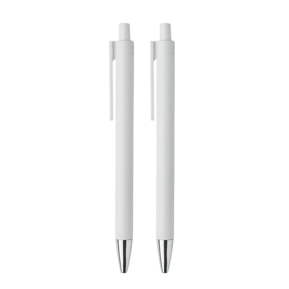 image 1 of MidOcean Orwell Recycled Aluminium Pen Set (Pack of 2) - White - One Size