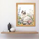 image 4 of Ragdoll Cat Lover Pet Wildflower Floral Portrait Wood Framed Wall Art Print
