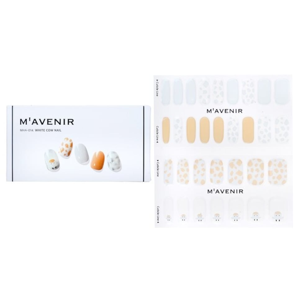 image 1 of Nail Sticker (white) - # White Cow Nail - 32pcs White