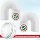 image 6 of SPARES2GO Vent Outlet Hose Connector Coupler Threaded Air Con Cooker Hood Hydroponics Duct Pipe Extension Ring (5" / 5.9") White