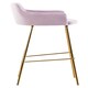 image 3 of Tamzin Pink Velvet Low Back Bar Chair Pink