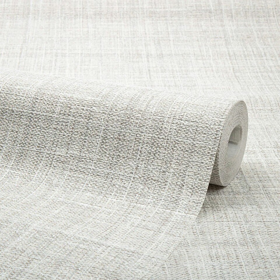 image 1 of Calico Texture Fabric Effect Wallpaper in Natural Multi