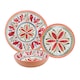 image 1 of Mediterranean 24 Piece Melamine Dinnerware Set | Red
