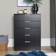image 5 of Chest Of 5 Drawers Bedroom Furniture Clothing Storage Organiser Unit Bronze | 6 Drawers