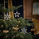 image 3 of Homescapes Set of 12 Gold and Silver Christmas Tree Decorations