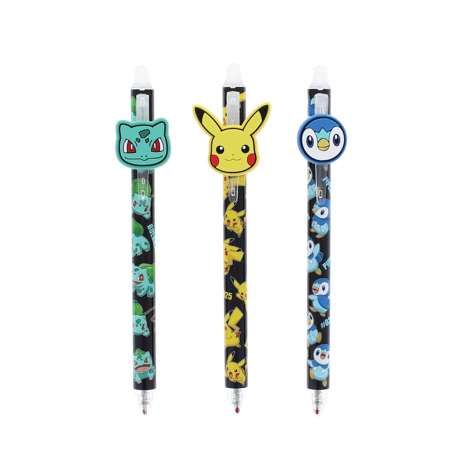 image 1 of Pokemon Erasable Gel Pens - Set of 3