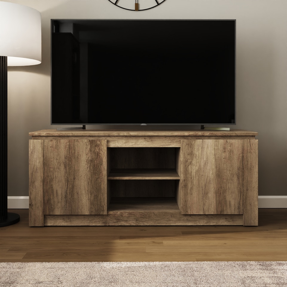 image 1 of Canyon Oak TV Unit | Brown | Grey Oak