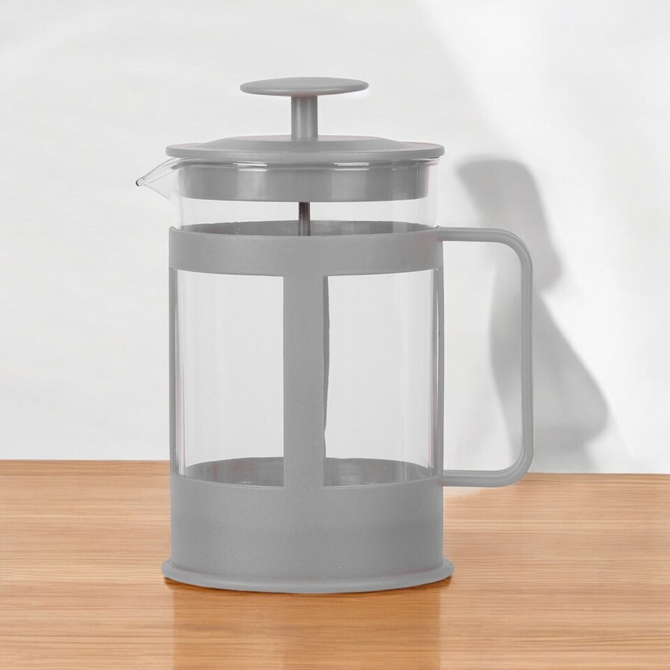 image 1 of Cafetiere Filter Coffee Tea Pot Press Brewer Maker Glass Plunger Home Kit 800ml | Multi | Grey