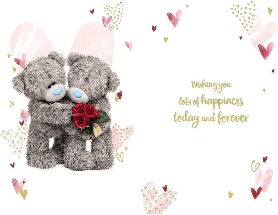 image 1 of Bears Hugging On Your Anniversary Photo Finish Card