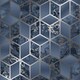 image 1 of Muriva Elixir Marble Wallpaper - Navy/Silver - 10m x 53cm Blue