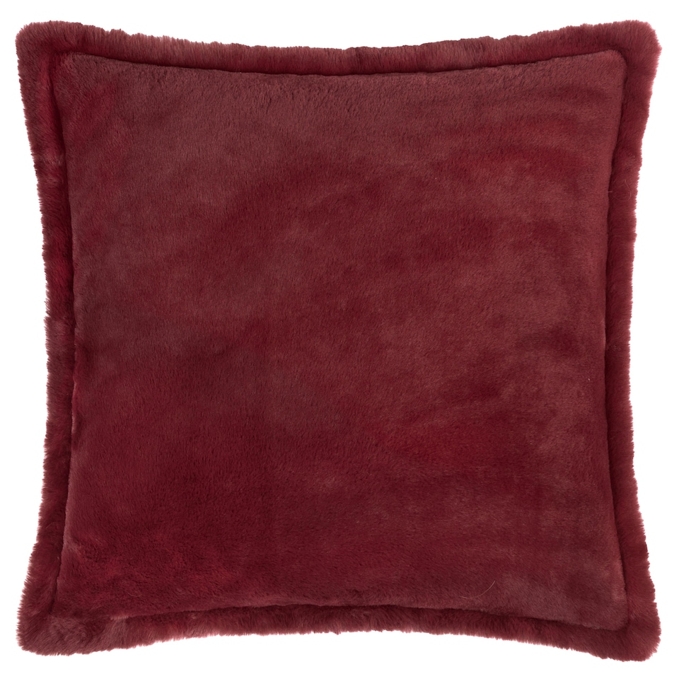 image 1 of Furn Kallu Faux Fur Polyester Filled Cushion Brown | 50 cm x 50 cm