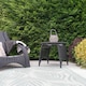 image 6 of JVL Luna Natural Round Willow Wood Lantern With Braided Rope Handle, Grey Wash