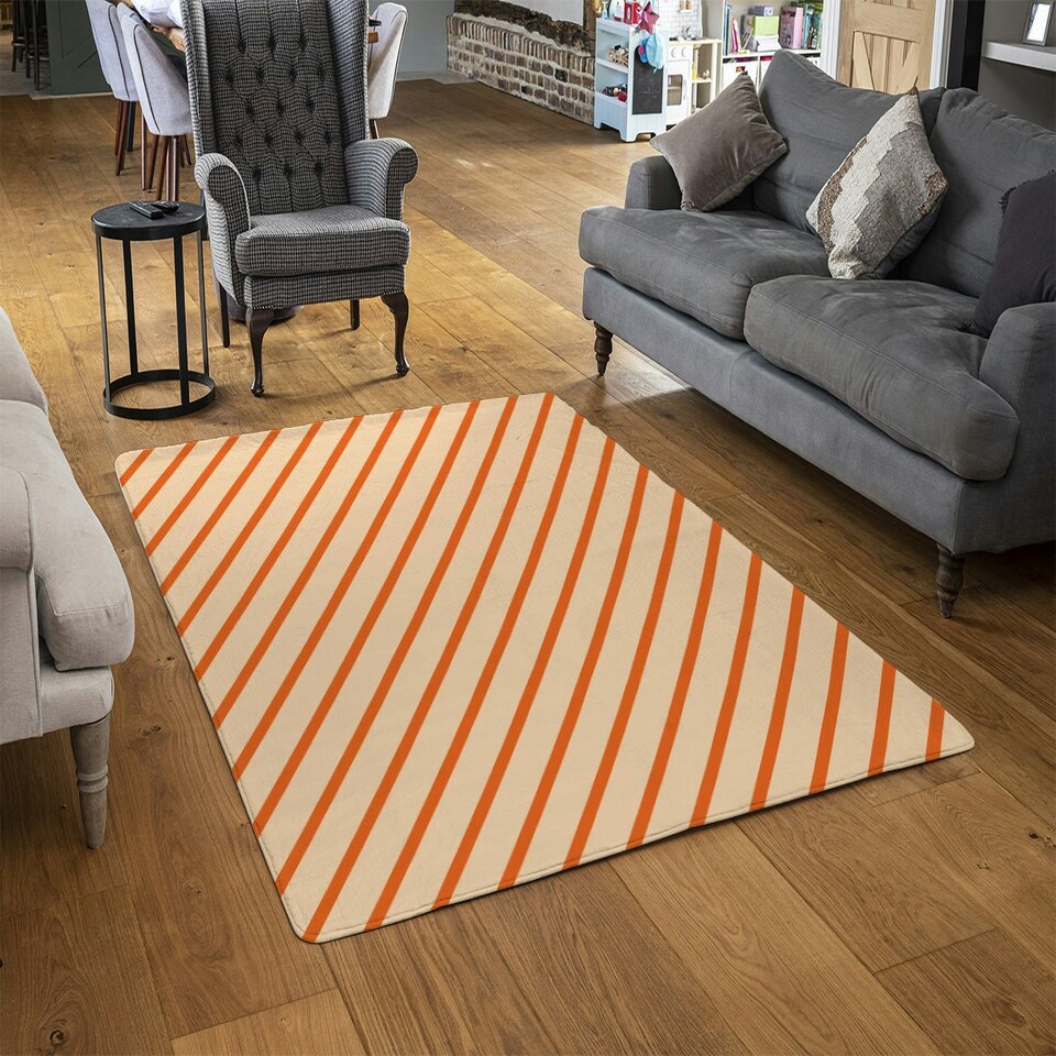 image 1 of Orange lines (Rug) Orange | XL: 160x230cm
