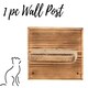 image 1 of NOVECRAFTO Cat Wall Steps – Set of 5 Square Wooden Shelves with Sisal Rope – Wall-Mounted Climbing Furniture for Indoor Cats – Natural Wood Finish