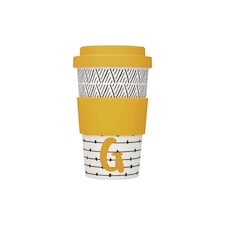 KitchenCraft 410ml Bamboo A to Z Letter "G" Reuseable Mug | Multi
