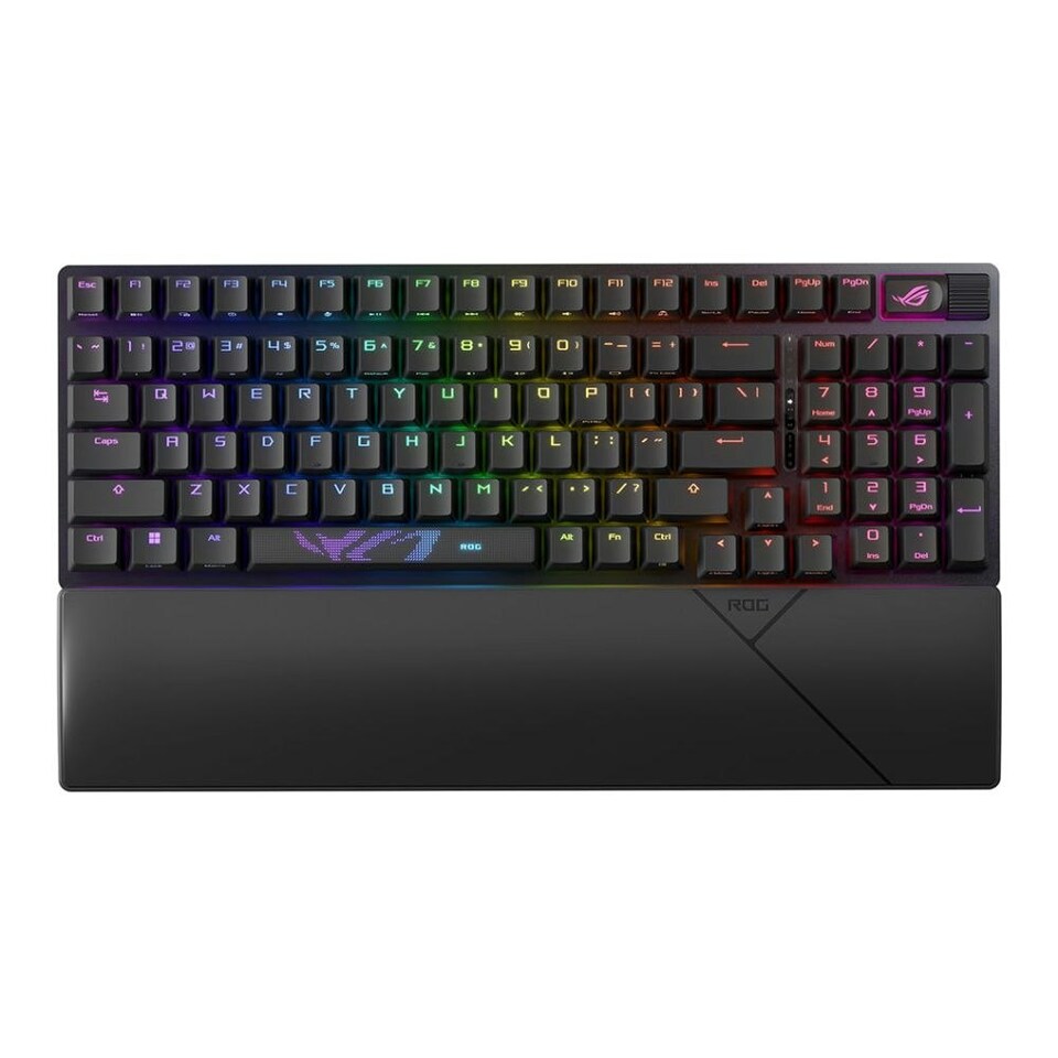 Asus ROG STRIX SCOPE II 96 Wireless Mechanical RGB Gaming Keyboard, 96% Layout, Streamer Hotkeys, Multifunction Controls, Sound-Dampening