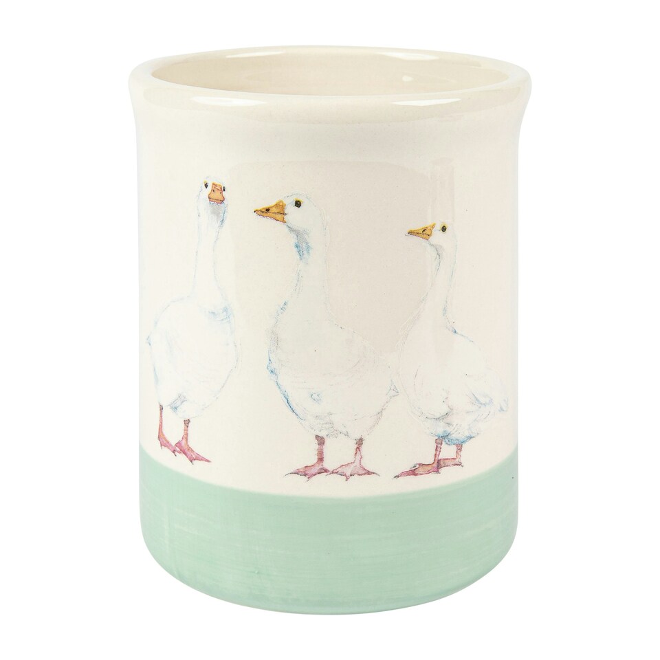 image 1 of Apple Farm Sugar Canister Geese Stoneware 700ml