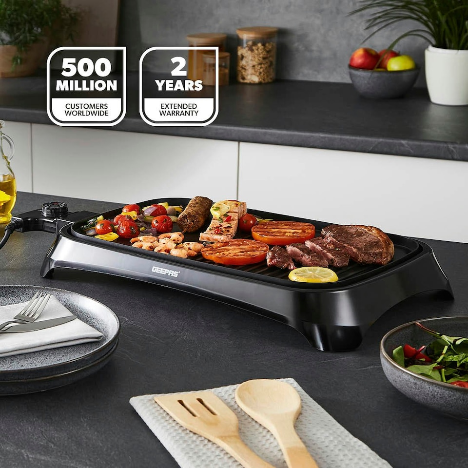 image 1 of GEEPAS Electric Barbecue Grill 1600W