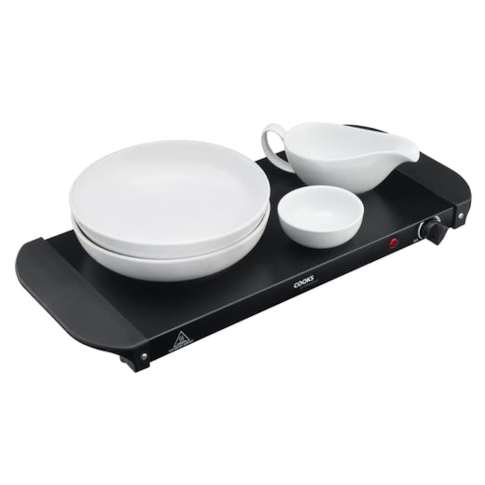 image 1 of Cooks Professional 3-Section Buffet Warmer 4.5L with Hotplate Function | Black | Black | 1