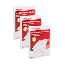 Office Depot A4 Multi-Purpose Sticky Sheets 16 Labels | White | 3