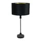 image 1 of ValueLights Maggie Black Candlestick Table Lamp Black Shade & Bulb | Black