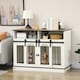 image 2 of PawHut Dog Crate Furniture for Small and Large Dogs with Movable Divider, White