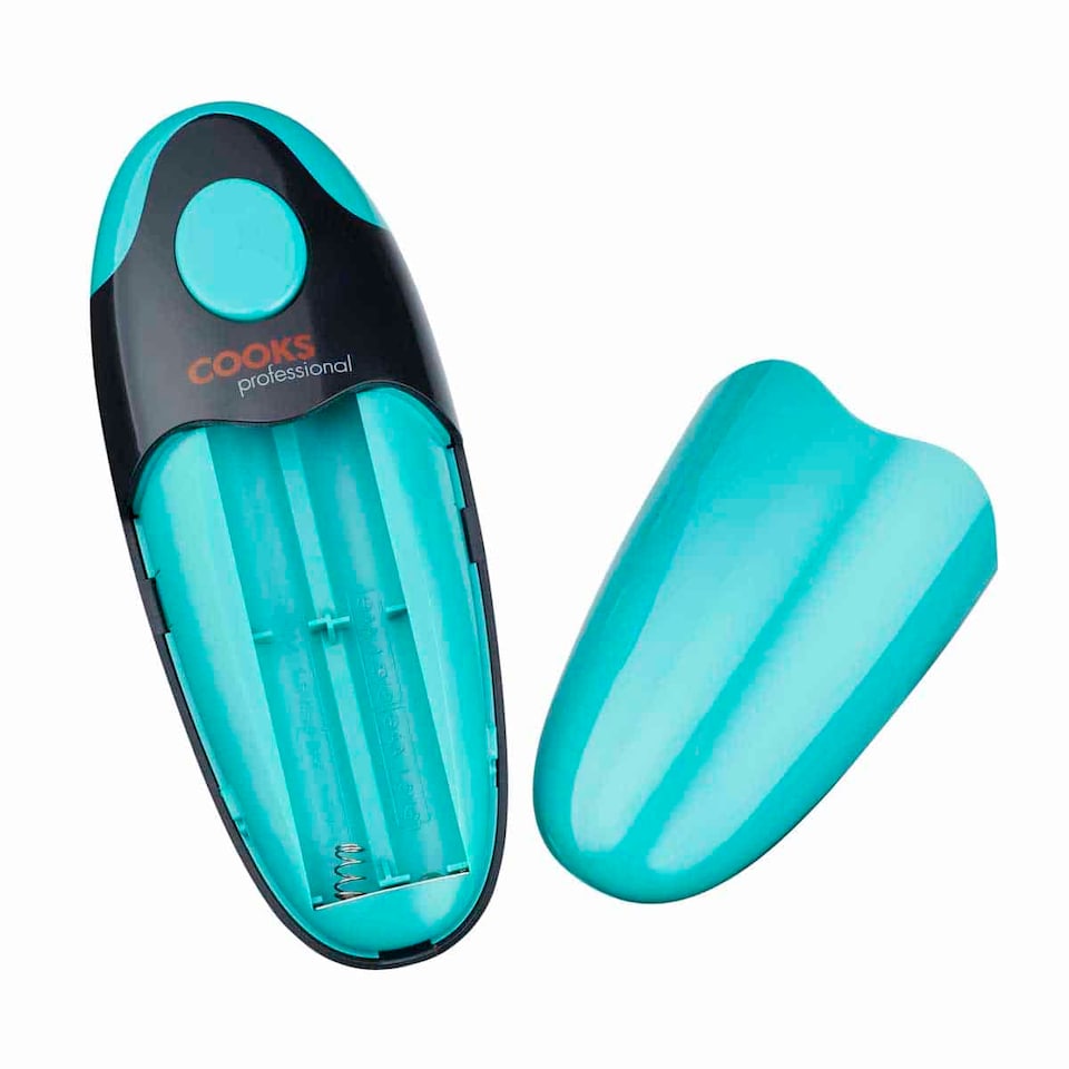 image 1 of Cooks Professional Automatic Can Opener with Simple One Touch Operation | Blue | Teal & Black