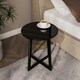 image 3 of Accent Side Table with Steel Frame Brown | Unit Colour: Walnut