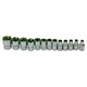 image 4 of 1/4" Drive Metric MM Shallow Single Hex Sockets 4mm - 14mm + Ratchet 14pc