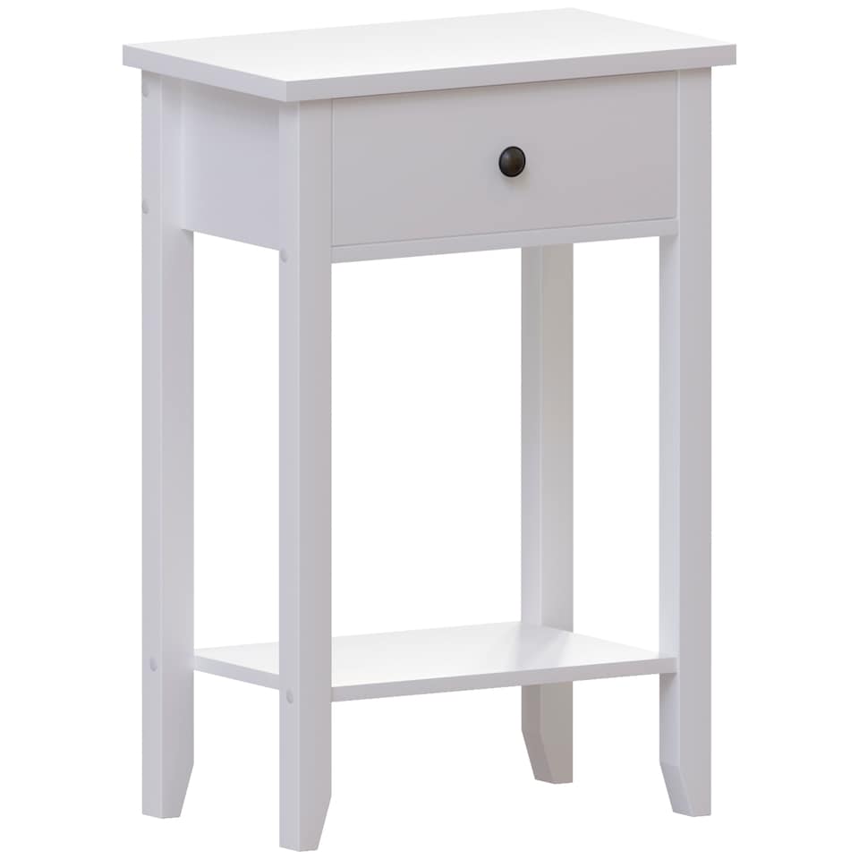 image 1 of Vida Designs Windsor 1 Drawer Console Table With Shelf, White