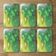 image 4 of World map yellow and green (Coaster)