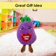 image 8 of Aubergine Soft Toy Cute Plushie Huggable Cuddly Stuffed Toy 20cm Purple
