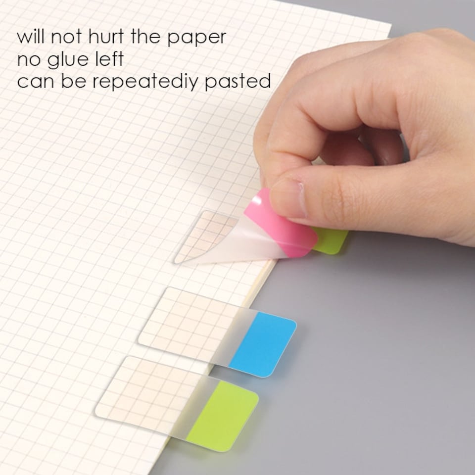 image 1 of Pack of 45 PET Sticky Index Page Markers 25 x 38mm
