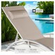 image 4 of Sun Lounger Set of 2 Alina - 5-step backrest, head cushion, aluminium frame | Cream | beige | 2