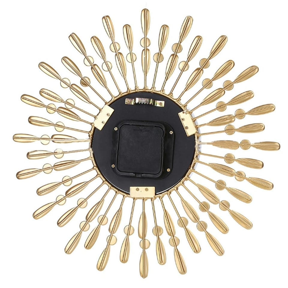 image 1 of Living and Home 3D Silent Drop-Shape Metal Wall Clock with Crystal
