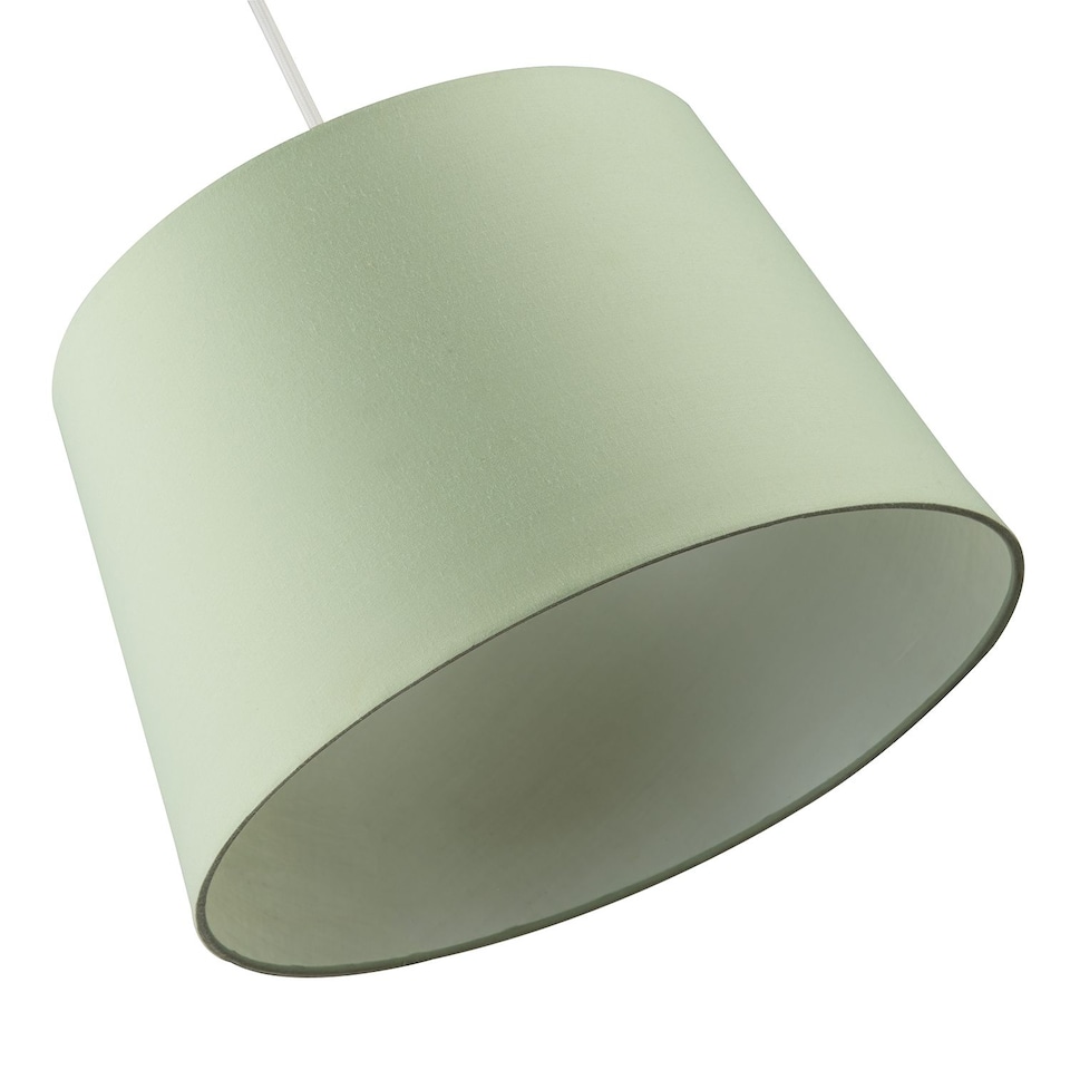 image 1 of Olive Green Cotton Fabric Drum Lampshade with White Cotton Inner | Green | Olive Green | 1