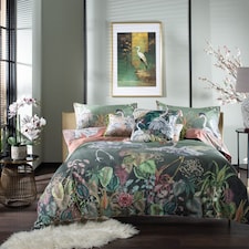 Spirit of Kyoto Duvet Cover Set Cotton Japanese-Inspired Print, 200 Thread Count | Multi | King
