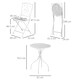 image 7 of Outsunny 3 Piece Garden Bistro Set w/ Mosaic Top for Patio, Balcony, Poolside