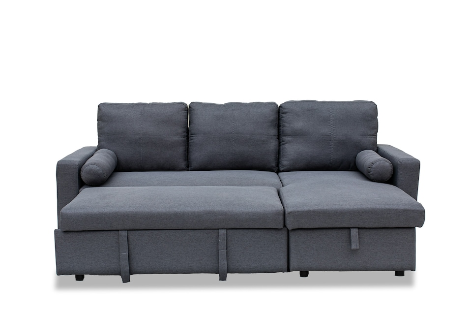 image 1 of Manhattan Grey 3 Seat Corner Sofa Bed Set - Left or Right | Multi | Three Seater
