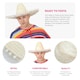 image 3 of Adult Natural Pom-Pom Sombrero – Mexican Style Fancy Dress Hat N/A | 6